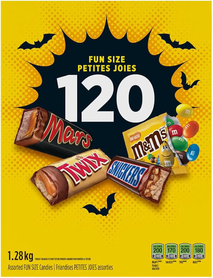 MARS Variety, Halloween Chocolate Candy, Assorted Fun Size, 120 Count