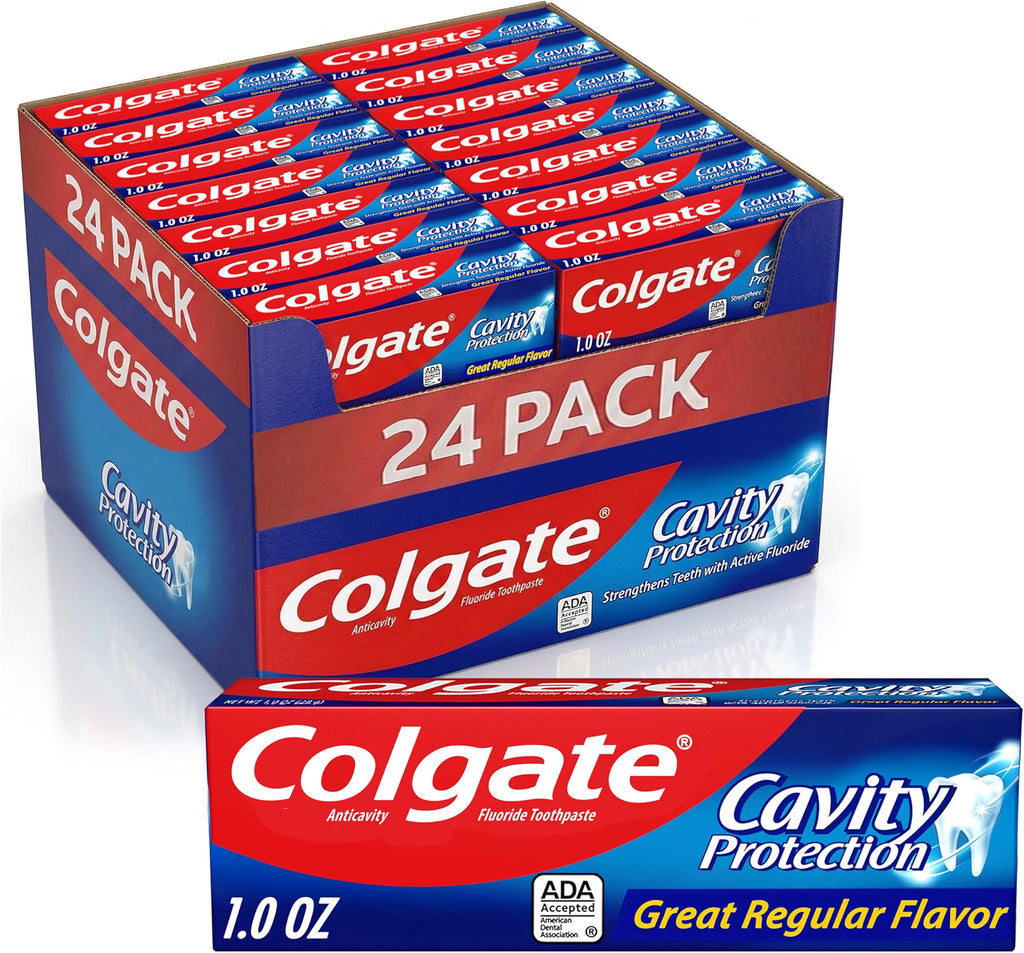 Colgate Cavity Protection Toothpaste with Fluoride - 1 ounce (24 Pack)