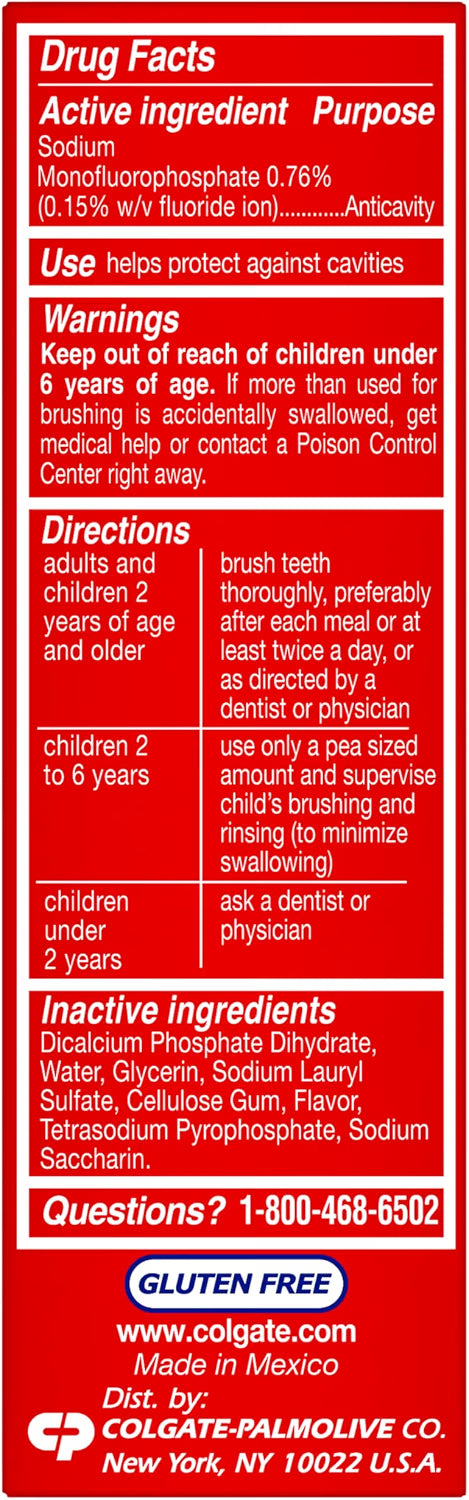Colgate Cavity Protection Toothpaste with Fluoride - 1 ounce (24 Pack)